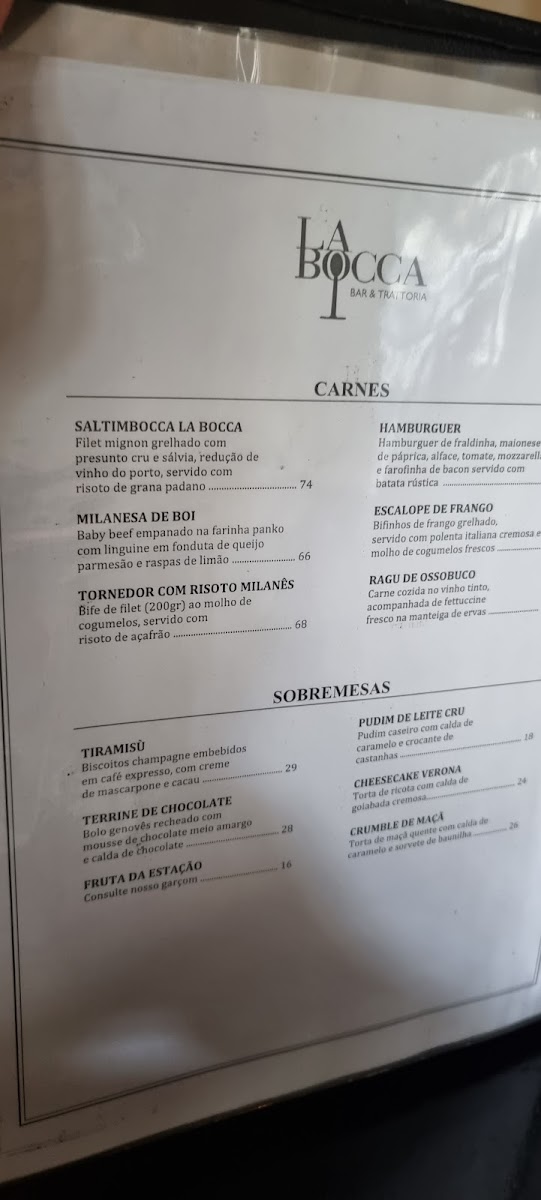 Menu La Bocca Bar & Trattoria-10