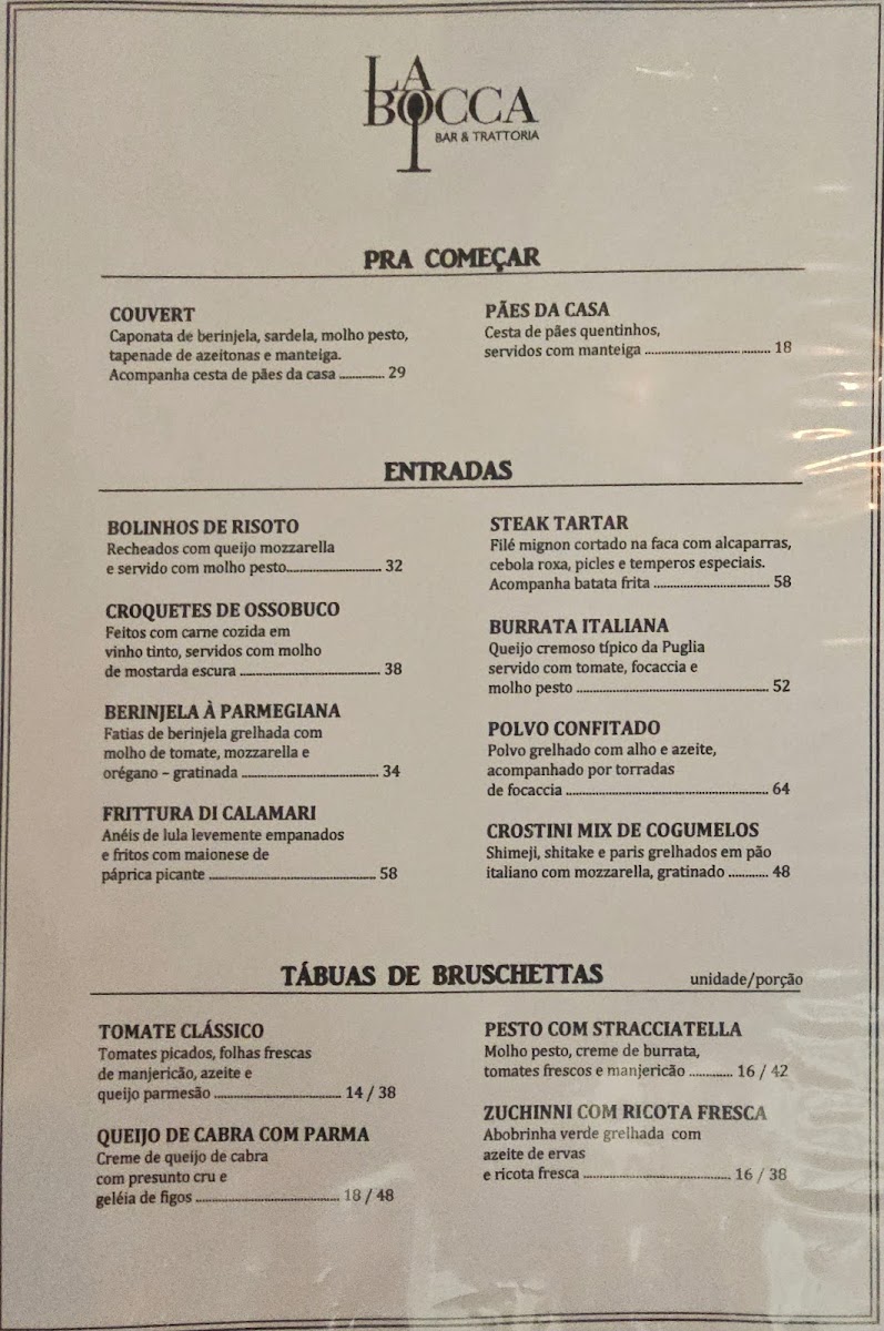 Menu La Bocca Bar & Trattoria-3