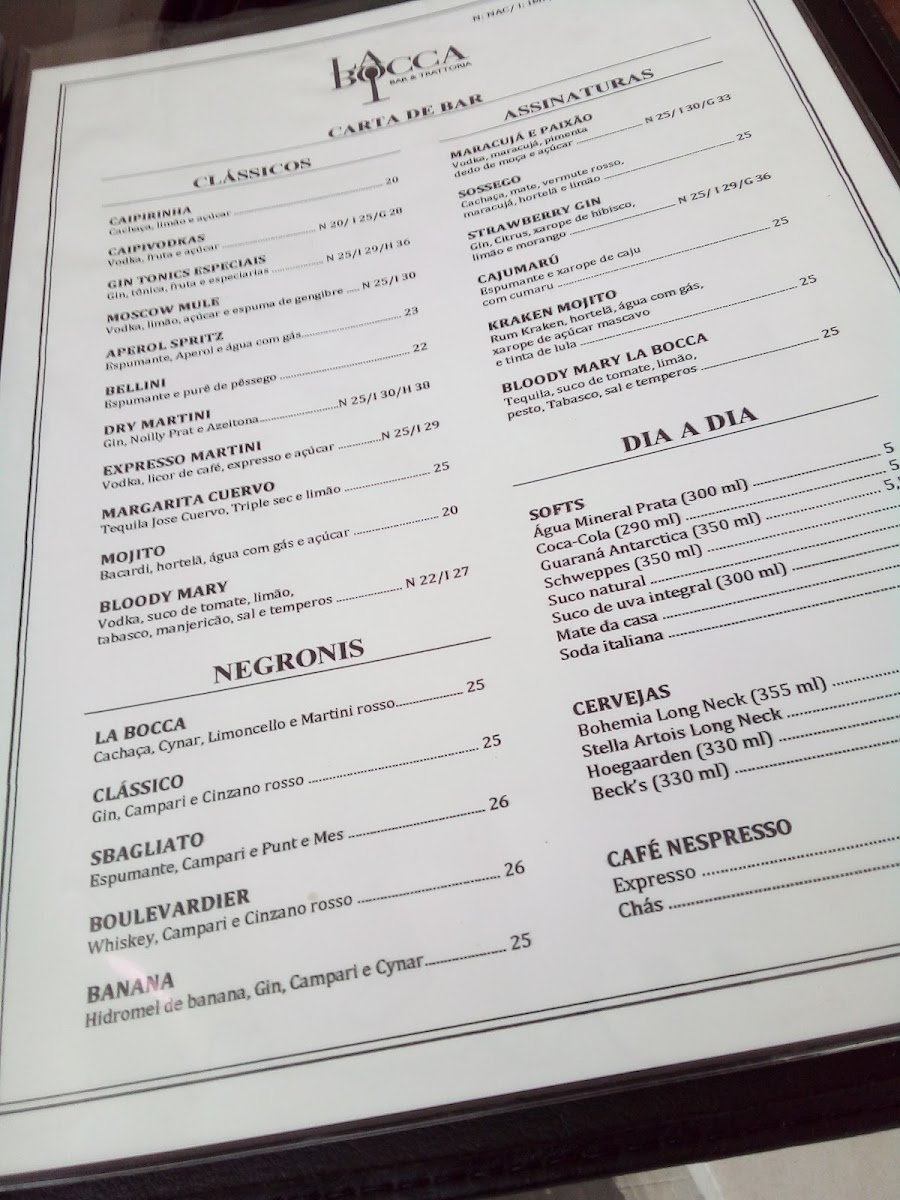 Menu La Bocca Bar & Trattoria-5