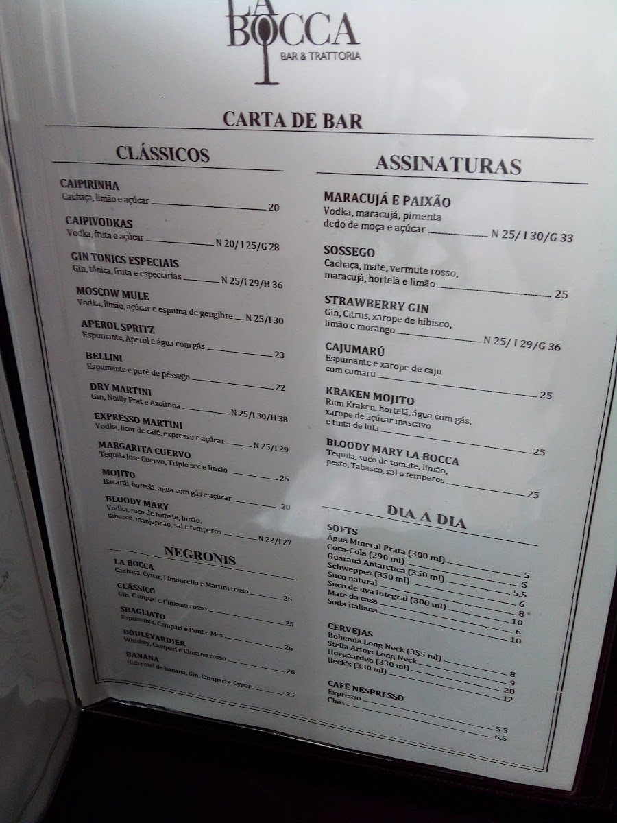 Menu La Bocca Bar & Trattoria-7