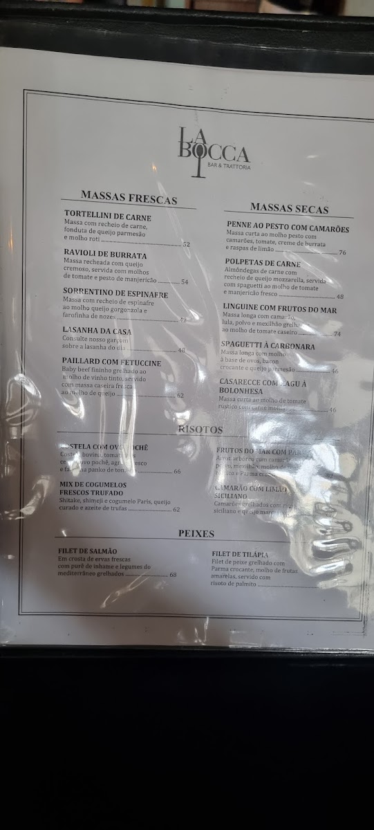 Menu La Bocca Bar & Trattoria-9